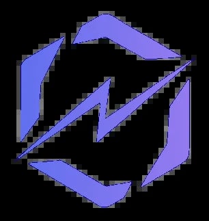 Blue isometric hexagonal arrow logo pointing right, representing forward motion or progress